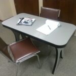 StoneCast 23 x 47 inch indoor outdoor table for patio, kitchen, or dining