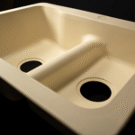 StoneCast 19 x 25 inch RV low saddle kitchen sink for camper kitchens