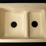 StoneCast 19 x 25 inch RV low saddle kitchen sink for camper kitchens