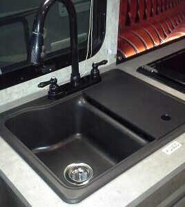 19 x 25 inch RV Classic kitchen sink – premium solid surface RV sink