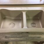 19 x 33" 60/40 Undermount or Top mount, Kitchen Sink - Brown Fleck 19 x 33 inch 60/40 undermount or top mount kitchen sink in brown fleck finish