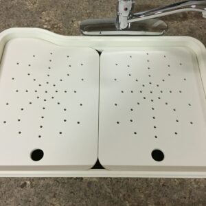 under surface cutting board right or left drain holes