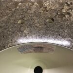 RV lavatory countertop with integrated sink – solid surface one‑off lav top for RV bathroom