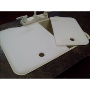 19 x 25 inch 60/40 cream sink cover – protective kitchen sink accessory