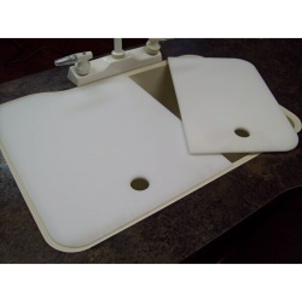 19 x 25 inch 60/40 cream sink cover – protective kitchen sink accessory