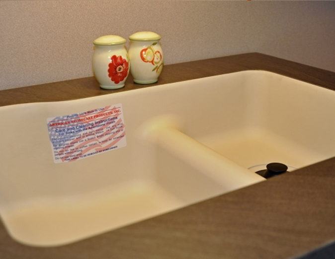 Laminate RV countertop for motorhome kitchen upgrade