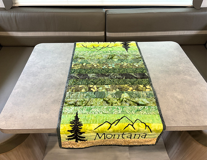 Modern solid surface dinette tabletop for campers